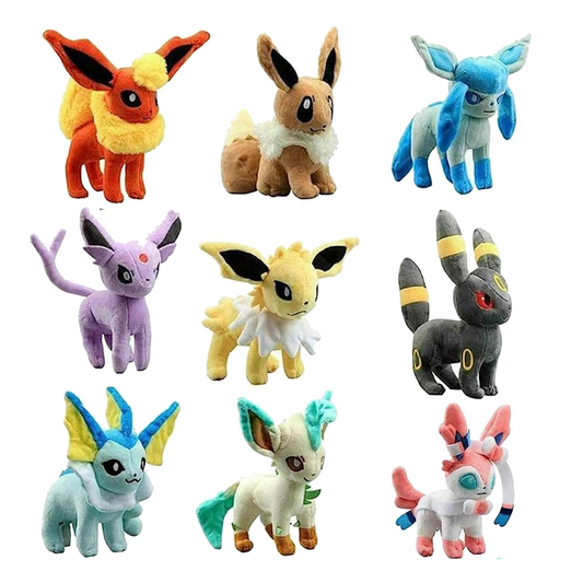 9 sets of  eevee evolution plush toys